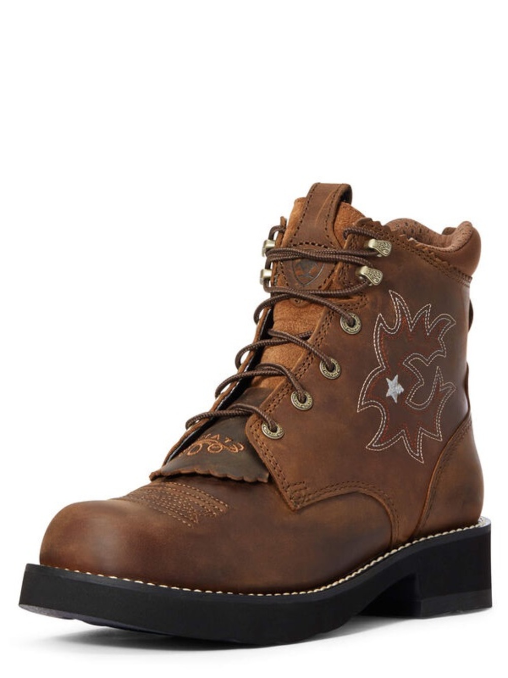 Ariat Probaby Lacer Leather Western wear Cowgirl Lace-Up Work Boot 8.5